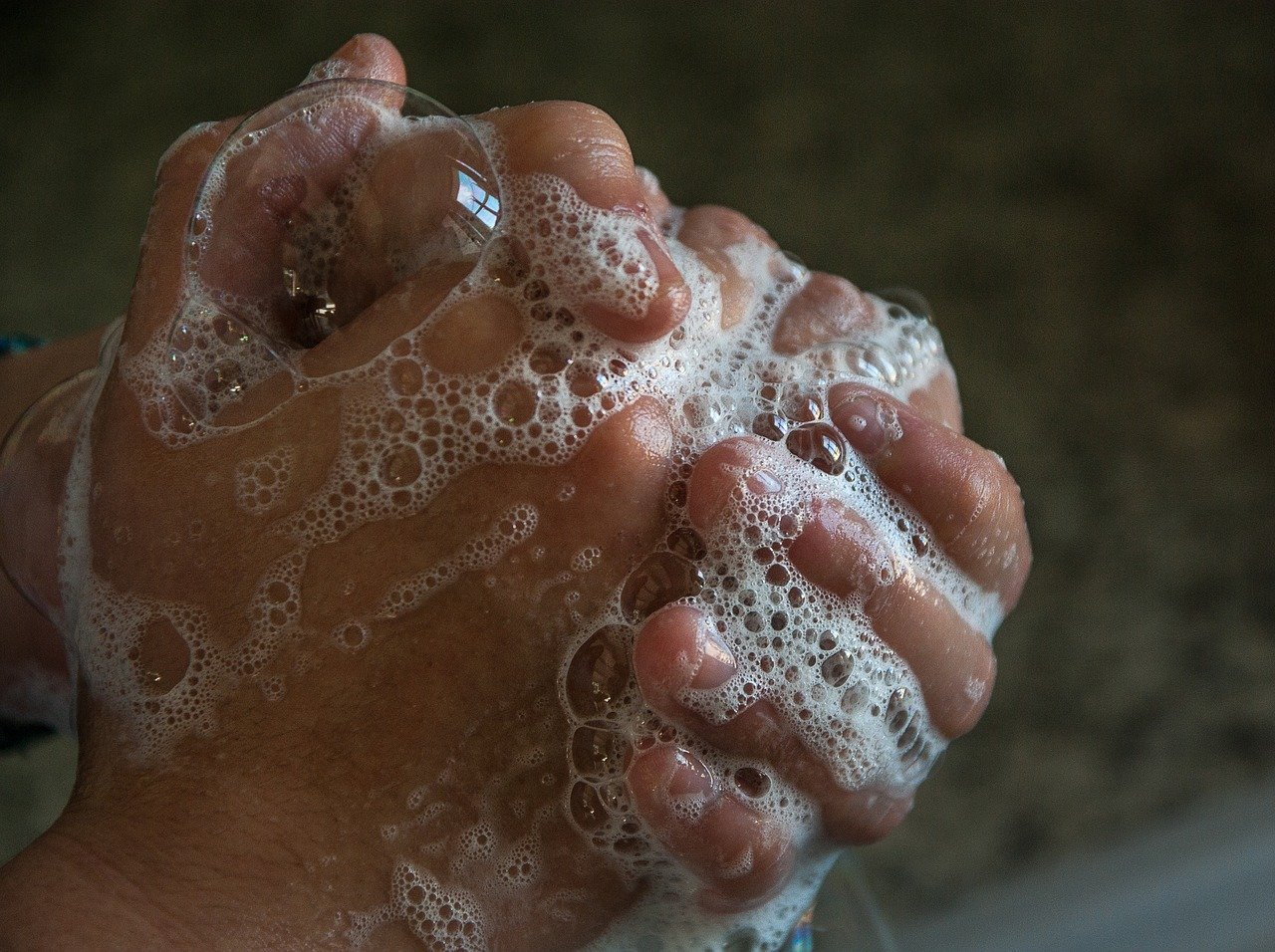 hands, soap, bubbles